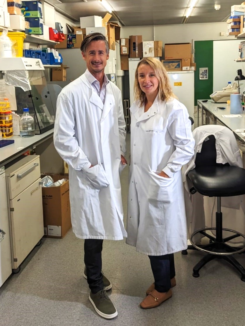 Paul and Nicola Maciocia in the lab